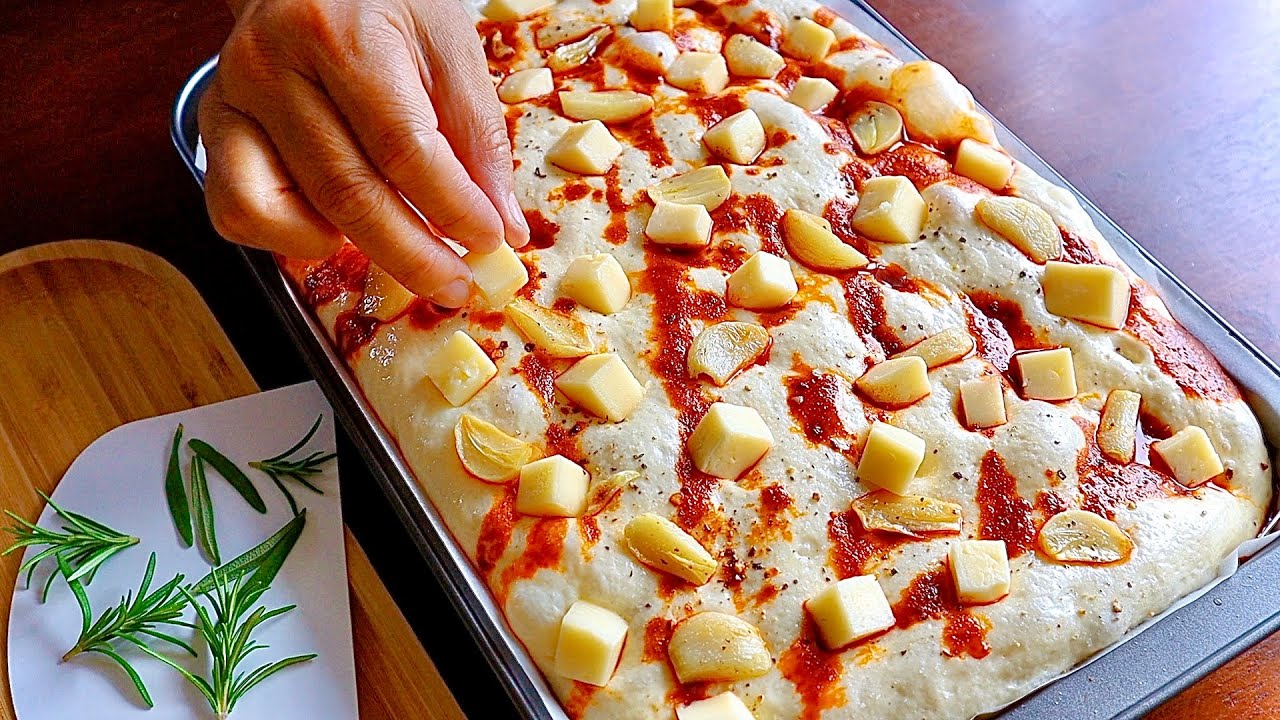 比披薩🍕好吃，用這個小竅門來做史上最簡單的佛卡夏麵包❗️來自於意大利名廚的食譜【阿栗218】