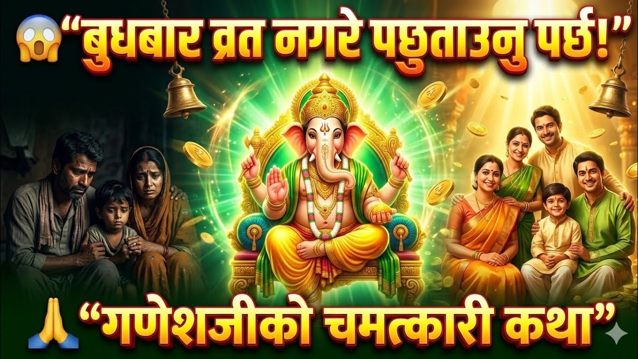 बुधबार व्रत नगरे पछुताउनु पर्छ 😱 | गणेशजीको चमत्कारी कथा | Budhbar Brat Katha