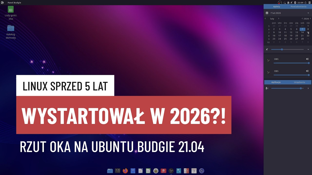 Linux sprzed 5 lat&hellip; wystartował w 2026?! Rzut oka na Ubuntu Budgie 21.04!