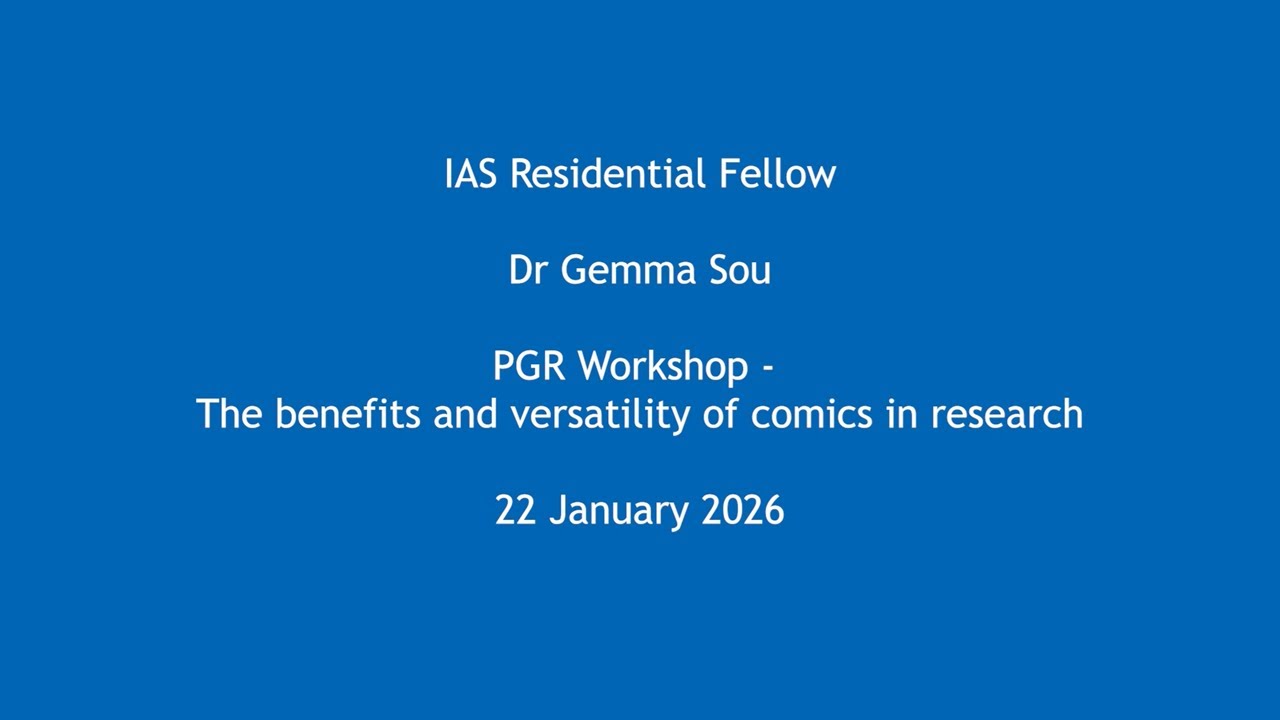 Dr Gemma Sou PGR Workshop - The benefits and versatility of comics in research