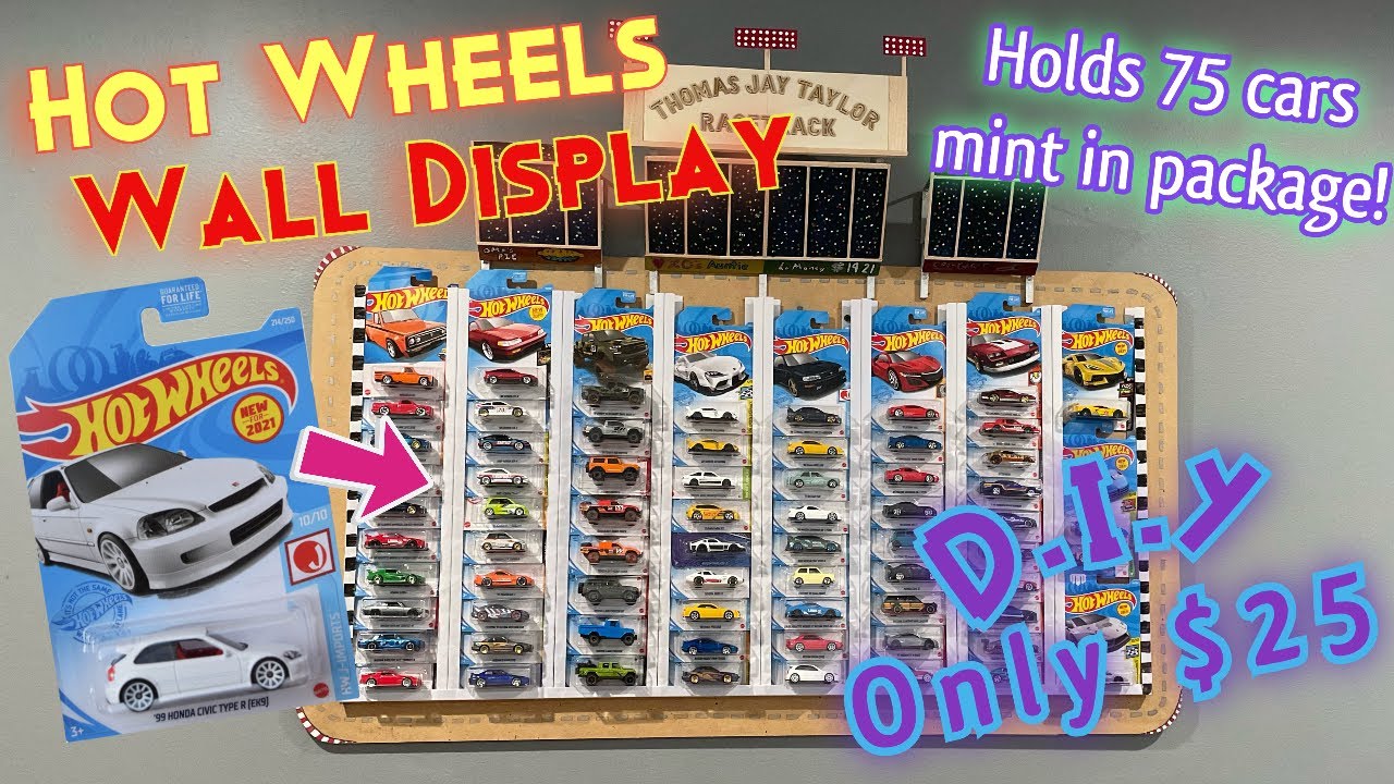 DiY Hot Wheels In-Package Wall Display for $25! Show off your die cast car collection modular 🚗🏎🚙🚓