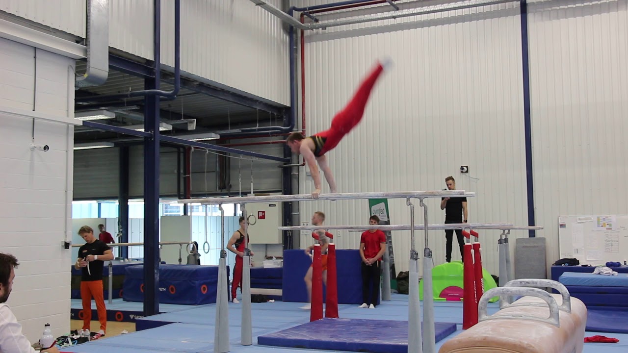 Interland BEL-NED-FRA: Jonathan Vrolix (BEL) Parallel Bars