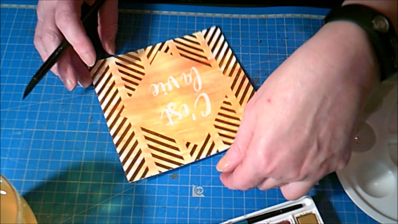 Tuto Une carte avec Watercolor paper et aquarelle