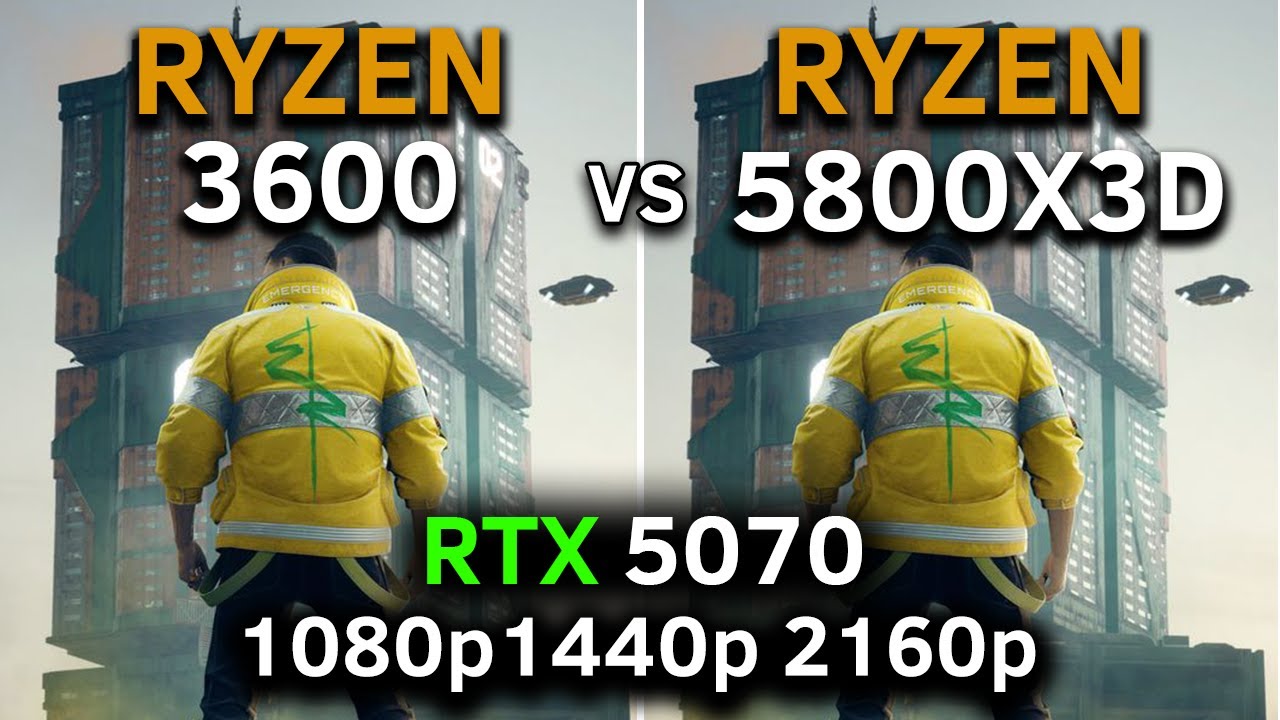 RYZEN 5 3600 vs RYZEN 7 5800X3D | RTX 5070 | 1080p - 1440p - 2160p | Massive Difference? | 2025