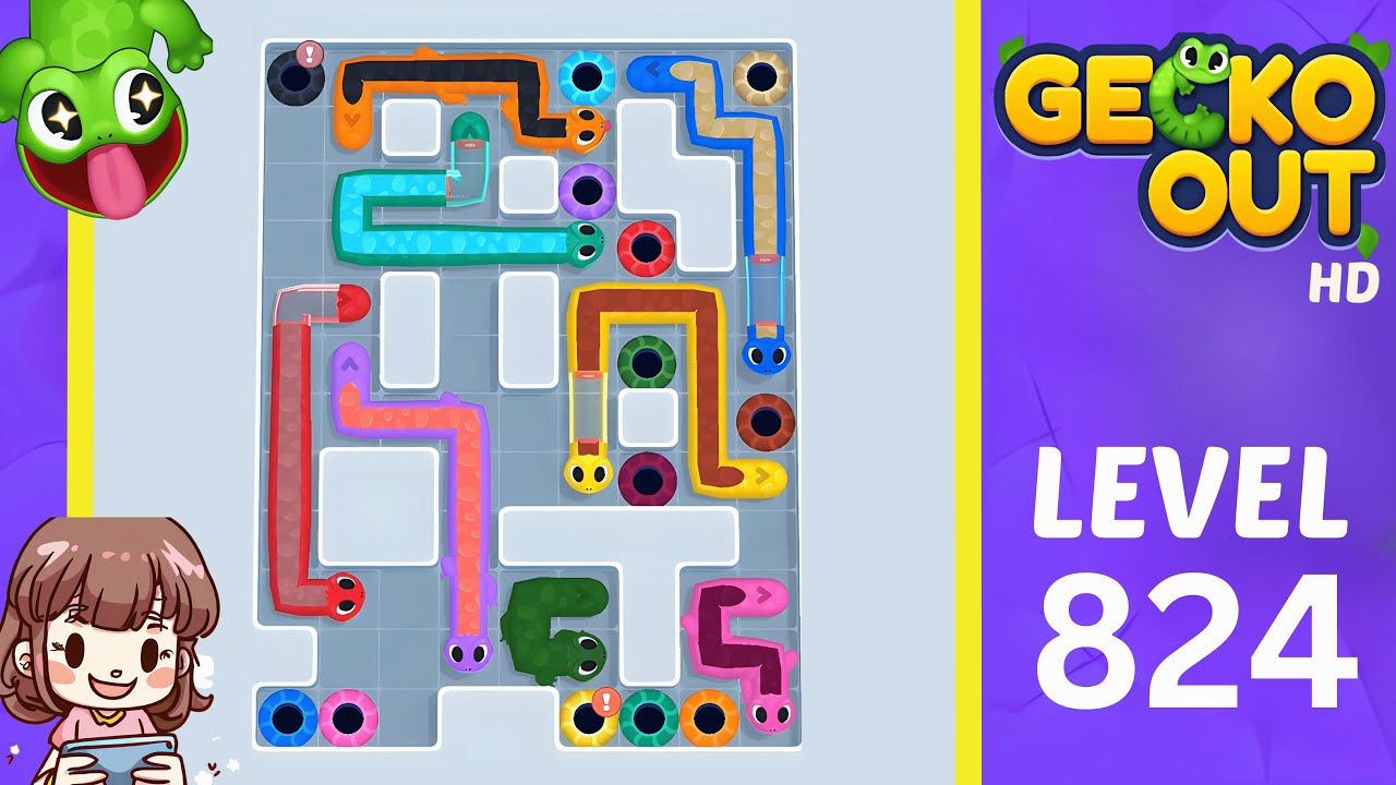 Gecko Out Level 824 Solution Walkthrough