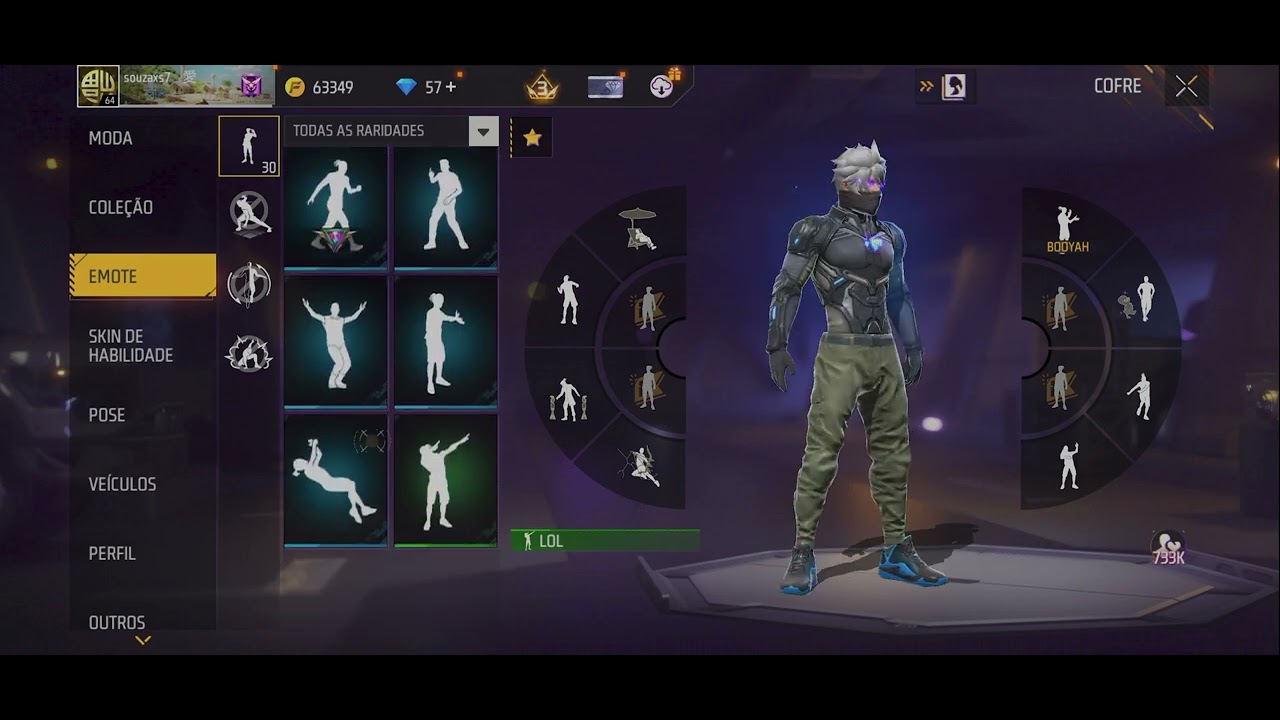 🔥 CONTA FF COM SOMBRA ROXA + DUNK MASTER | 300+ PEITAS | UMP ATRIBUTADA | R$160,90 💰