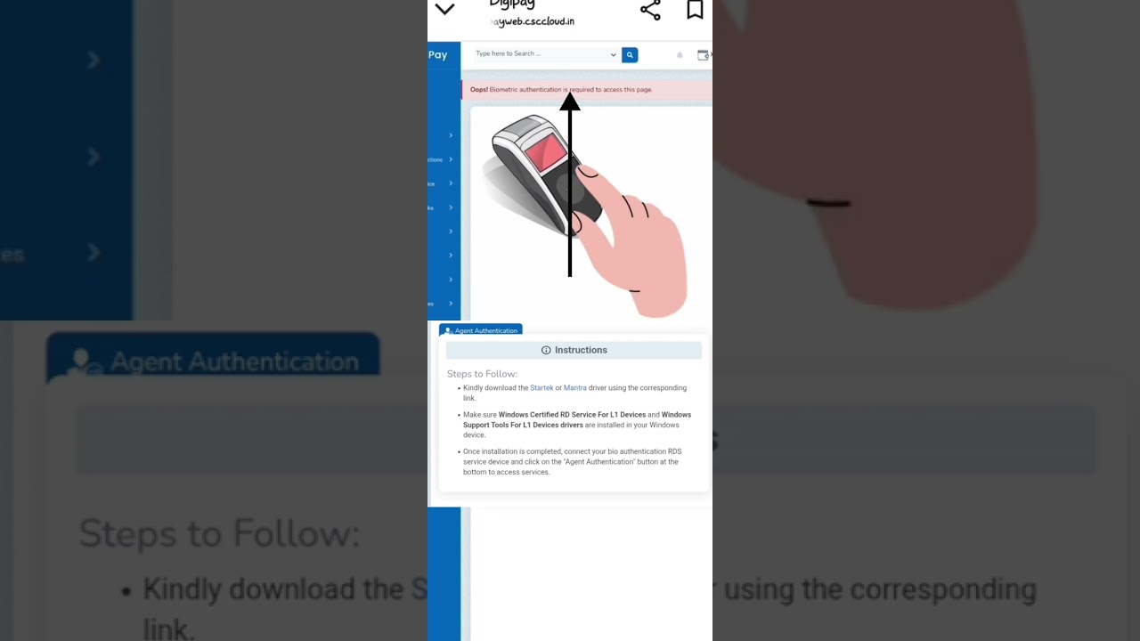 Digipay Biometric device problem #csc #digipayupdate