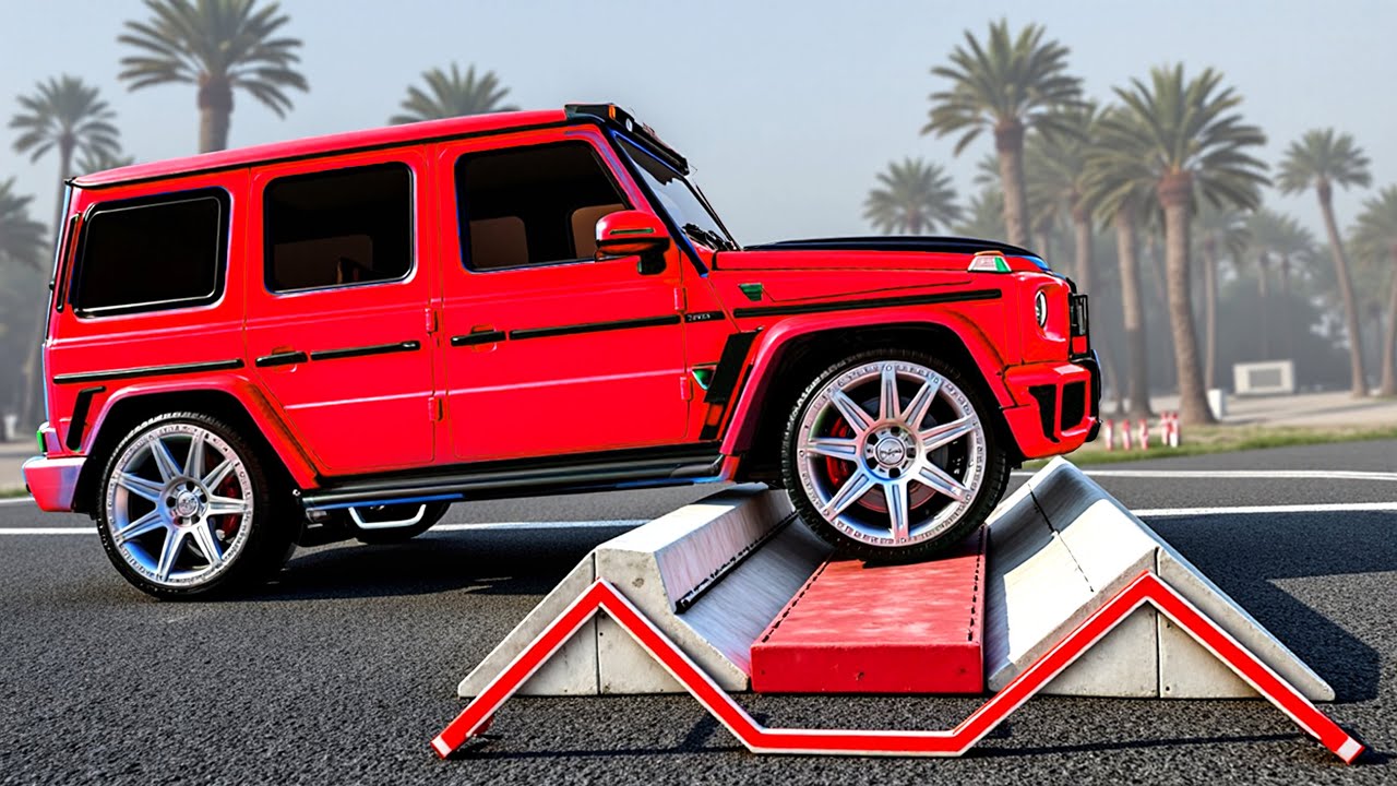 Cars vs Destructive Speed Bumps Challenge #3 in BeamNG Drive!