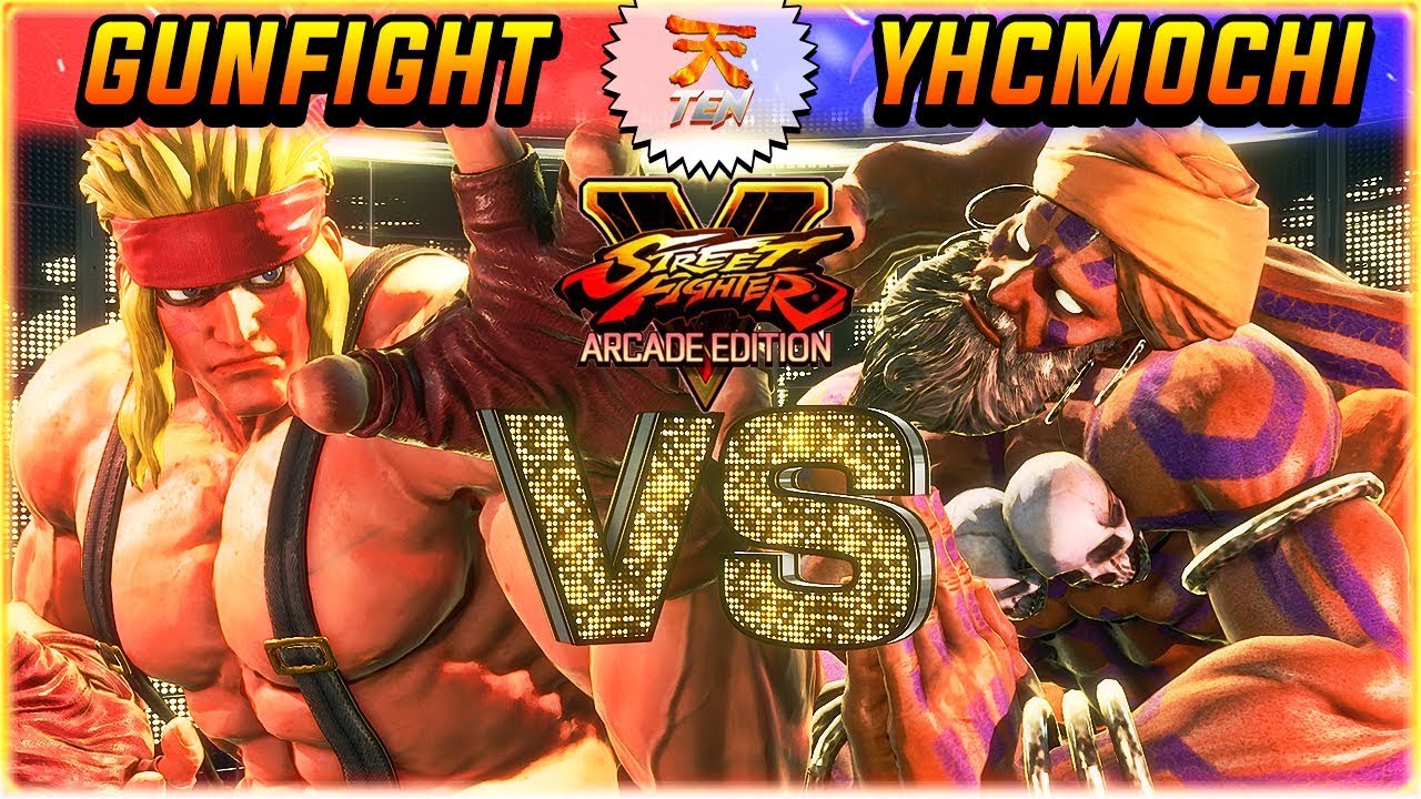 SFV/SF5: ARCADE EDITION ✪ GUNFIGHT (#1 ALEX) VS YHCMOCHI (#1 DHALSIM & RANK 5) | RANKED MATCH 🎮 TEN
