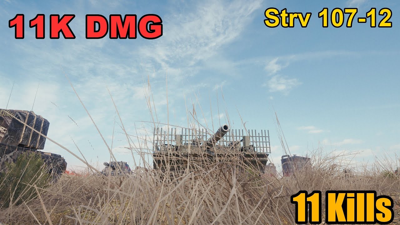 Strv 107-12 - 11K Damage - 11 Kills - Map: Ghost Town - Server: EU | World of Tanks