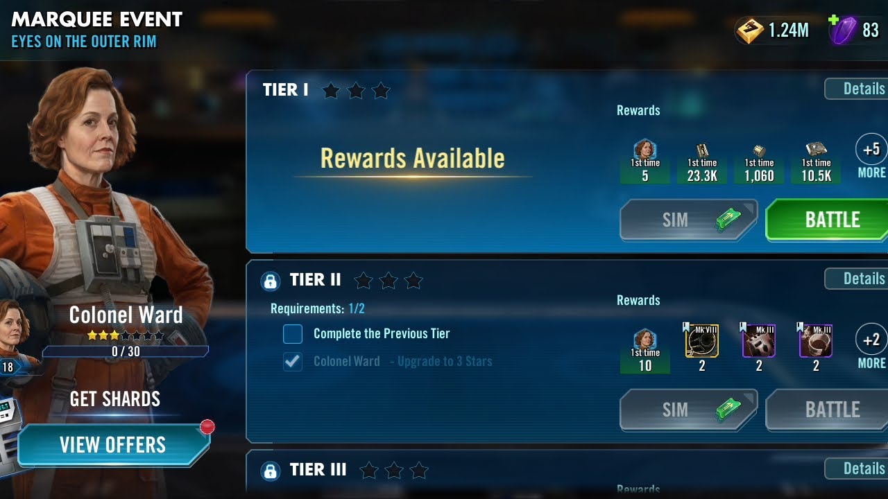 SWGOH: ERA NEW REPUBLIC: MARQUEE EVENT: COLONEL WARD