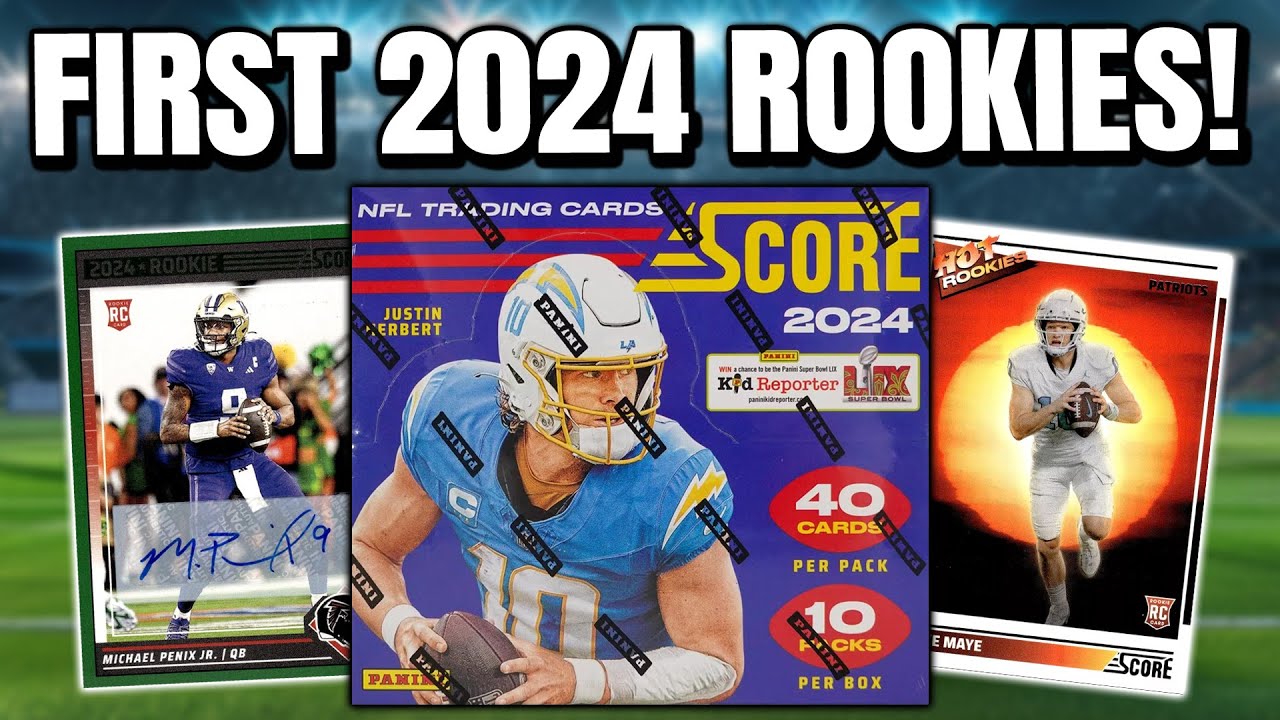 FIRST 2024 NFL ROOKIE CARDS!! | 2024 Panini Score Football Hobby Box Review
