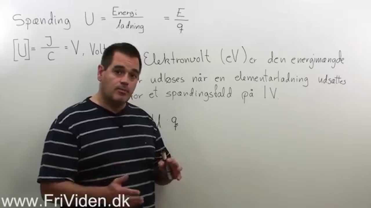 Sp&aelig;nding og elektronvolt