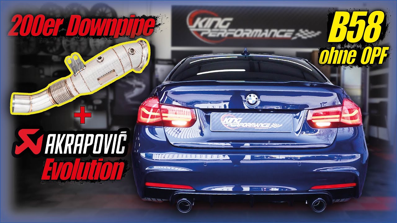 AKRAPOVIC EVO EXHAUST + Downpipe 200 Cells passend für BMW F30 340i B58 OHNE OPF / + MHD + XHP