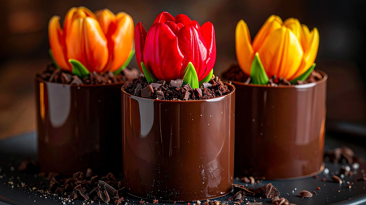 Никто не верит, что это можно есть! 🌷 Самый красивый десерт &laquo;Цветок&raquo;