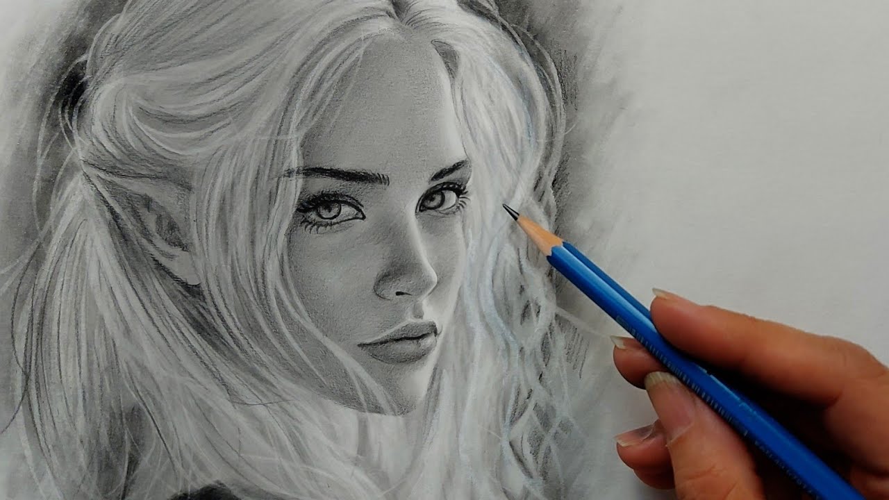 How to Draw a Fairy-Like Girl | Realistic & Dreamy Portrait Art