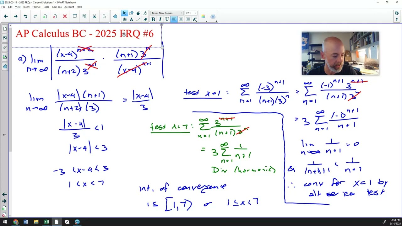 2025 BC FRQ #6 Solution