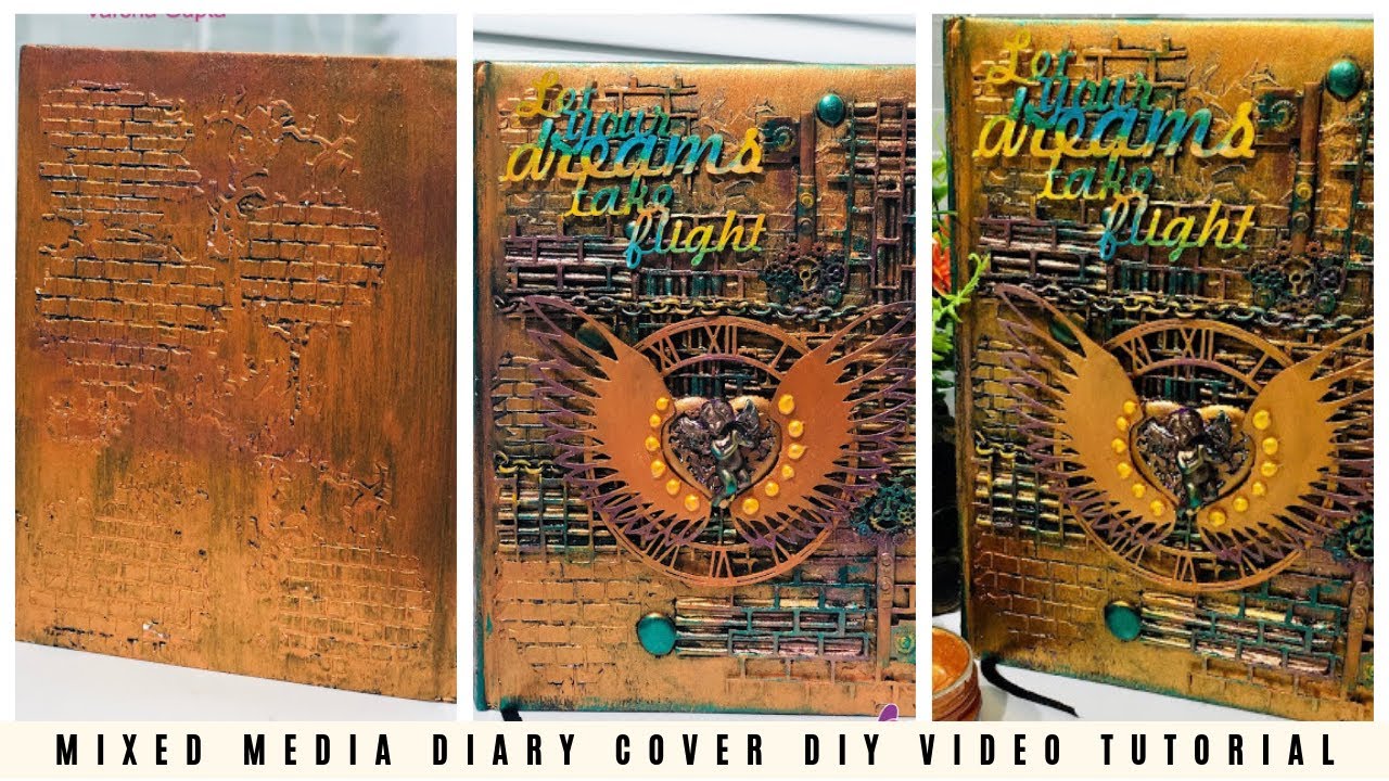 Mixed Media Diary Cover  Video Tutorial | Mixed Media Art