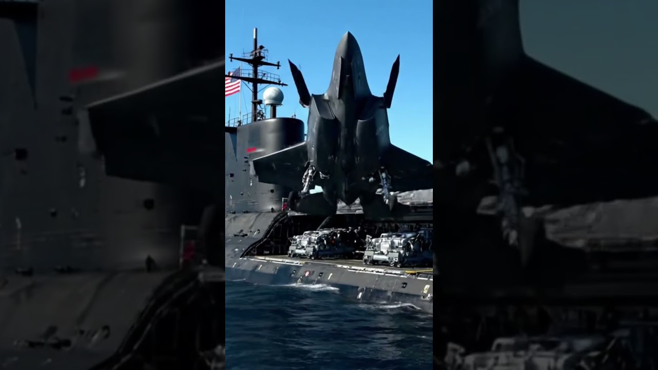F-35 Vertical Takeoff from US Submarine