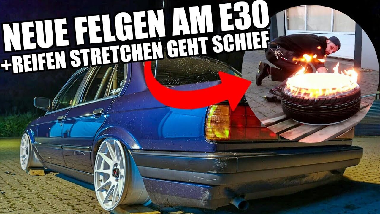 Reifen stretchen GEHT SCHIEF! Neue Felgen für Marvin´s BMW E30 | Japan Racing
