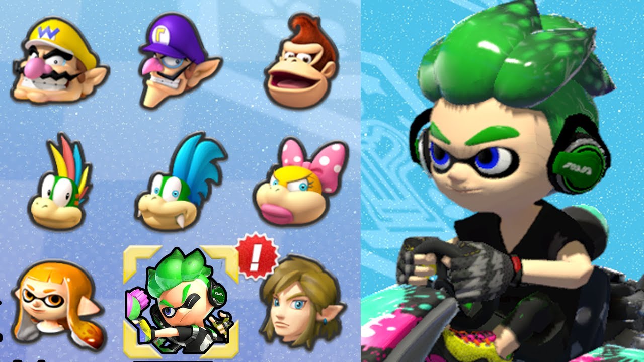 Splatoon 2 Inkling Boy in Mario Kart 8 Deluxe! (Bell Cup)