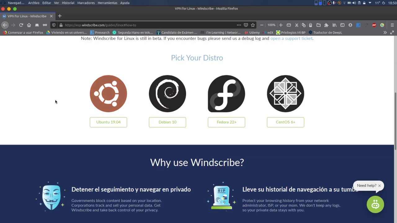 VPN Windscribe 20GB - Linux