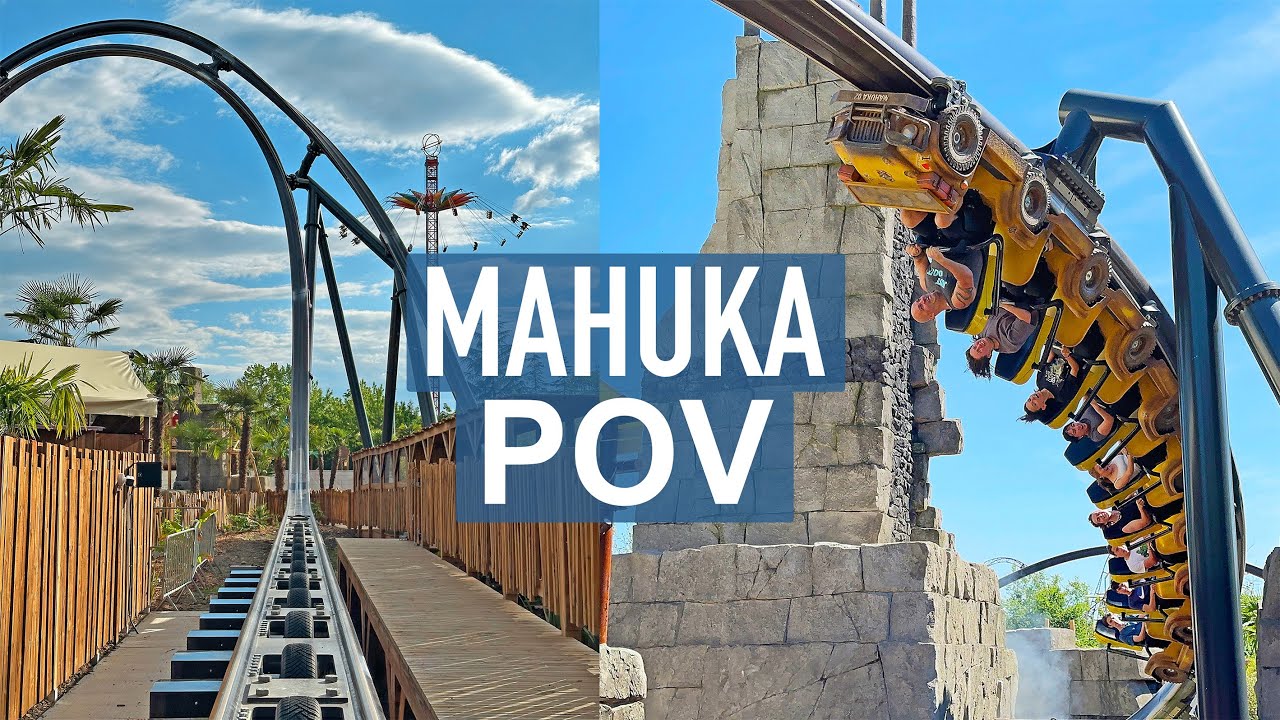 Mahuka Front Row POV Europe's First Single Rail Coaster in France | NEW FOR 2024 Walibi Rh&ocirc;ne Alpes
