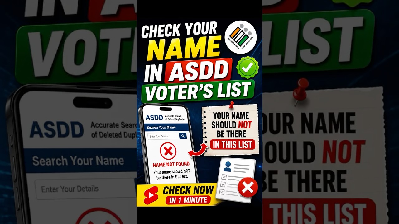 SIR: ASDD voter's list published.  Check your name #sir #eci