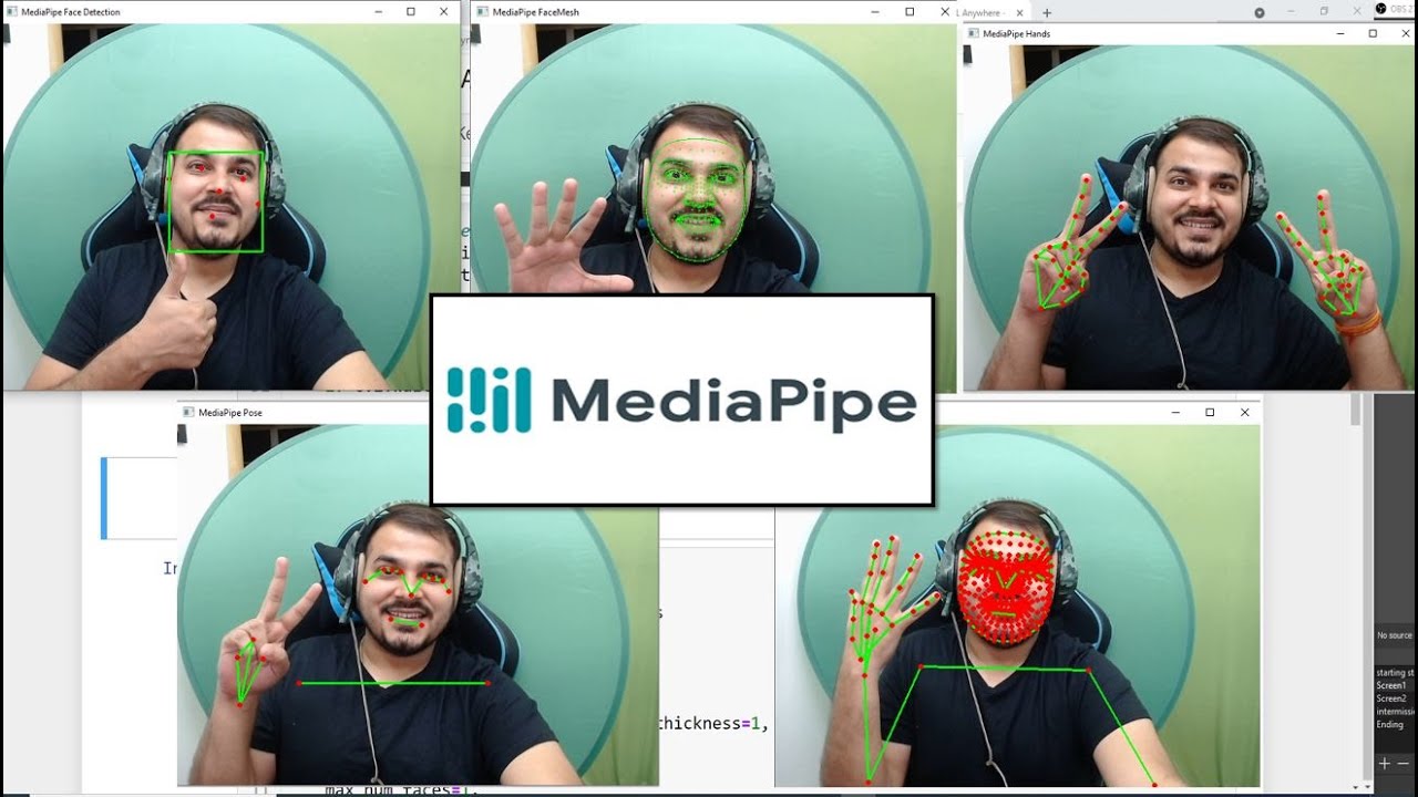 Face Detection, Face Mesh, OpenPose, Holisitic, Hand Detection Using MediaPipe On Live Stream Video