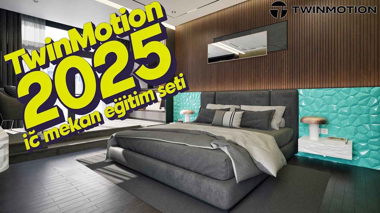 Mimarlar için Twinmotion 2025 Yatak Odası Render ! #içmimarlık #içmimari