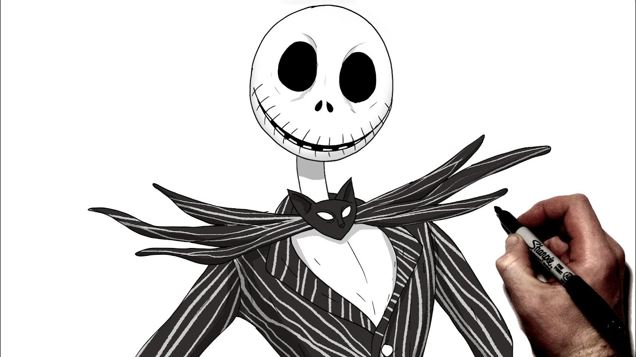 How to Draw Jack Skellington | Step By Step | Nightmare Before Christmas