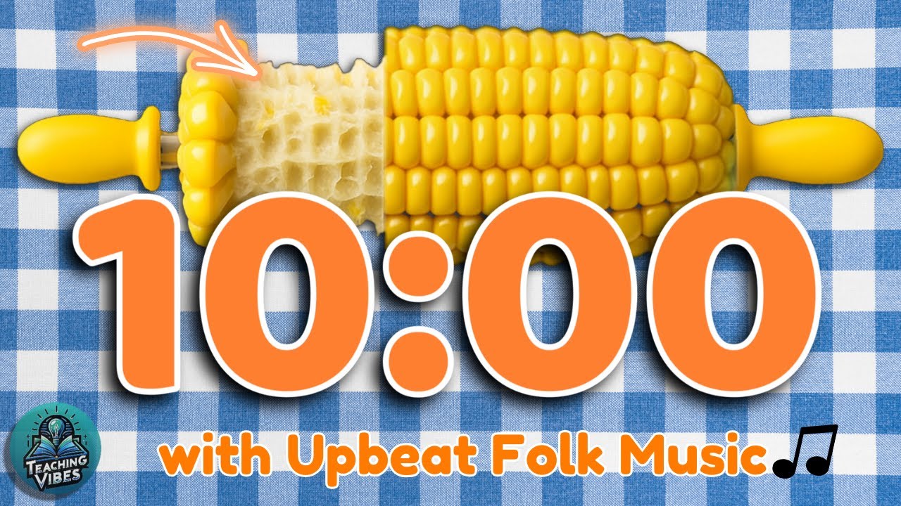 10 Minute Picnic Classroom Timer with Upbeat Music for Summer 🌽