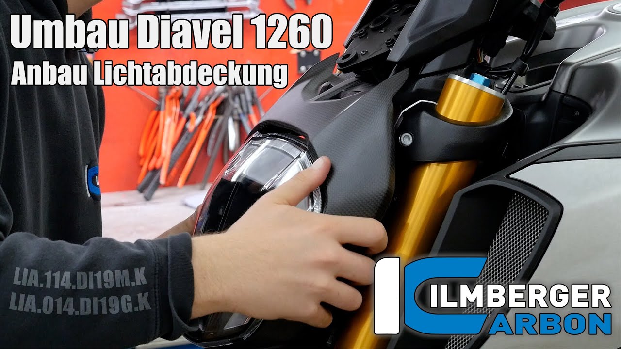 Umbau Scheinwerferabdeckung | Ducati Diavel 1260 by Ilmberger Carbon