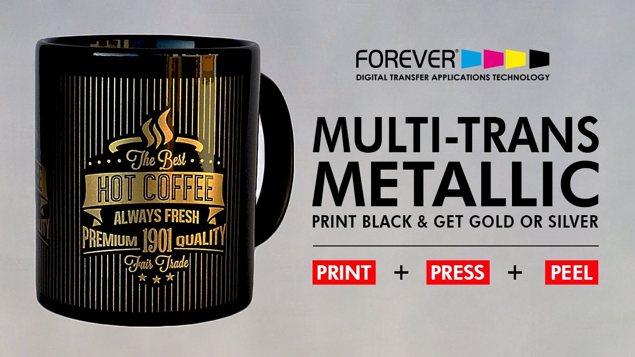 Print Customized Metallic Mugs with Multi-Trans Metallic