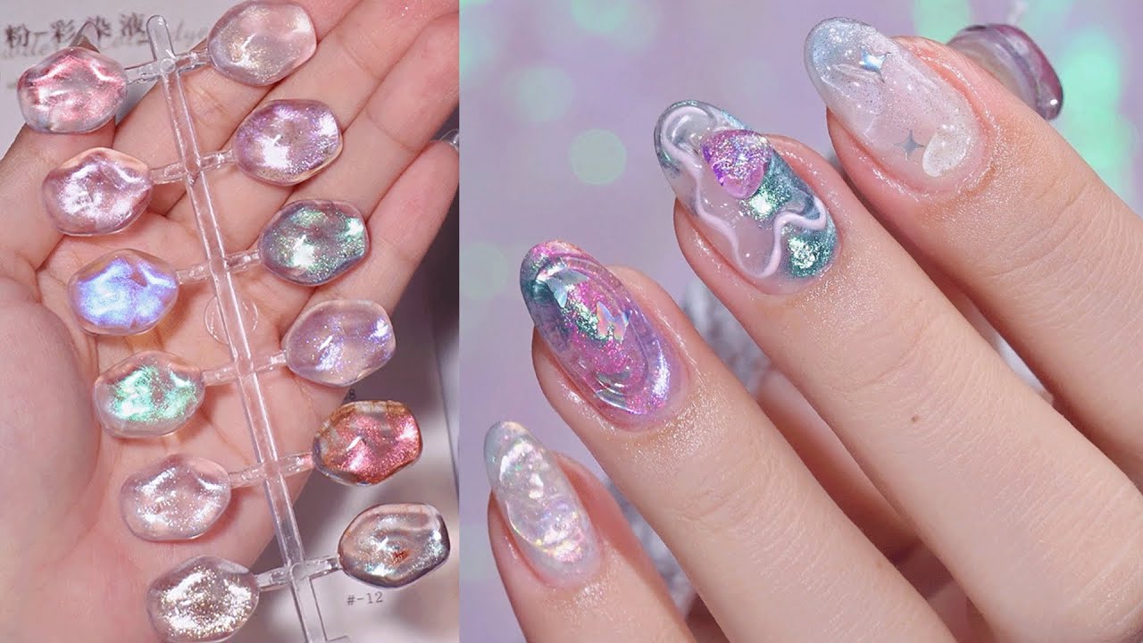 Nail ASMR | Cosmic Daydream Nails🪐🌌 ASMR Nail Art Collection | Self Nails | Nail Extension