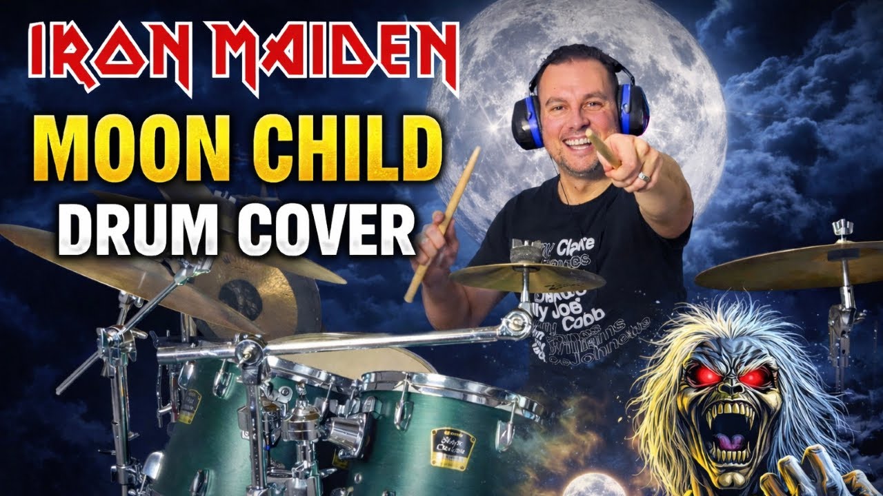 Iron Maiden Moonchild Drum Cover | Raw First Playthrough | Learn the Song on Drums