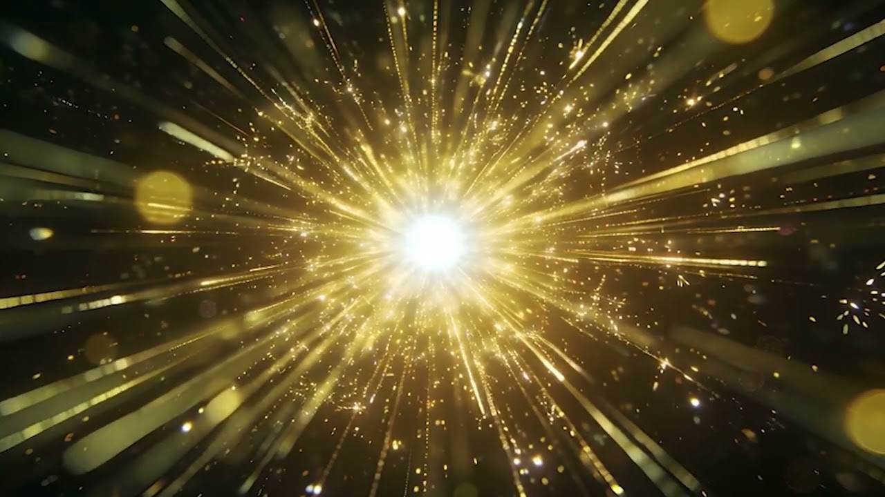 Golden Light Explosion Background | Energy Burst Animation | Meditation & Intro Visual