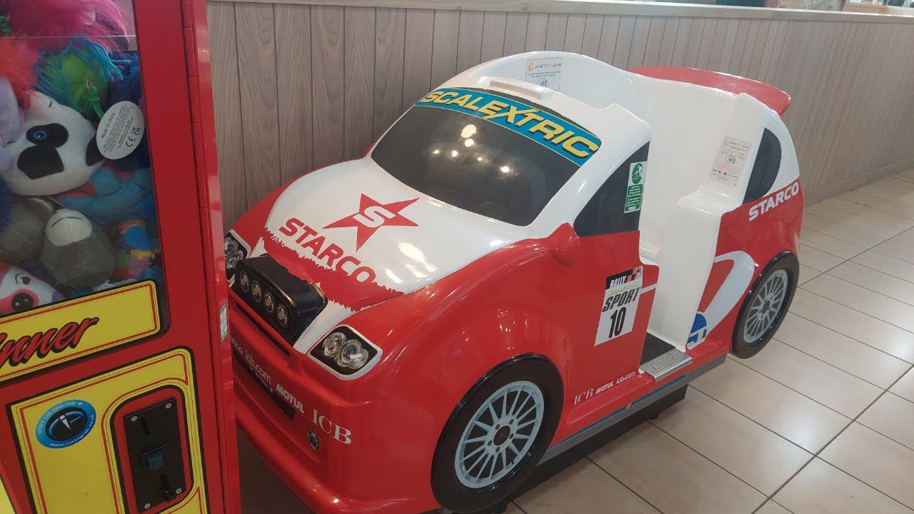 2010s Northern Leisure Red Scalextric Car Kiddie Ride
