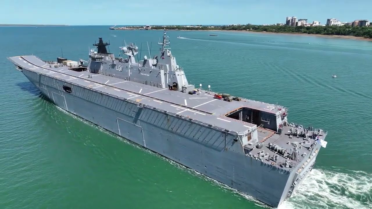 HMAS Adelaide | Landing Helicopter Dock - Australian Combat Warship | Darwin Harbour, Australia
