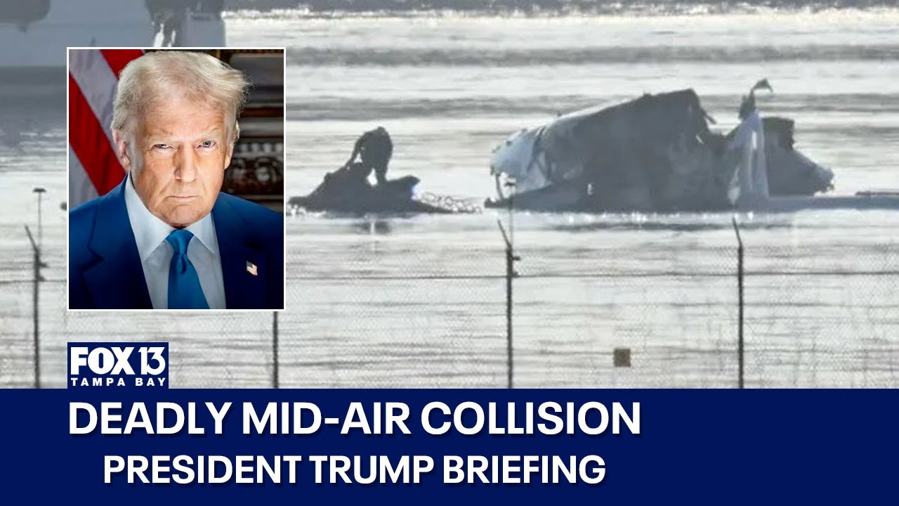 Washington DC plane-helicopter crash: President Donald Trump holds briefing