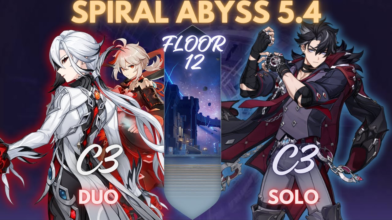 SPIRAL ABYSS 5.4 FLOOR 12 - C3 ARLECCHINO DUO & C3 WRIOTHESLEY SOLO - GENSHIN IMPACT