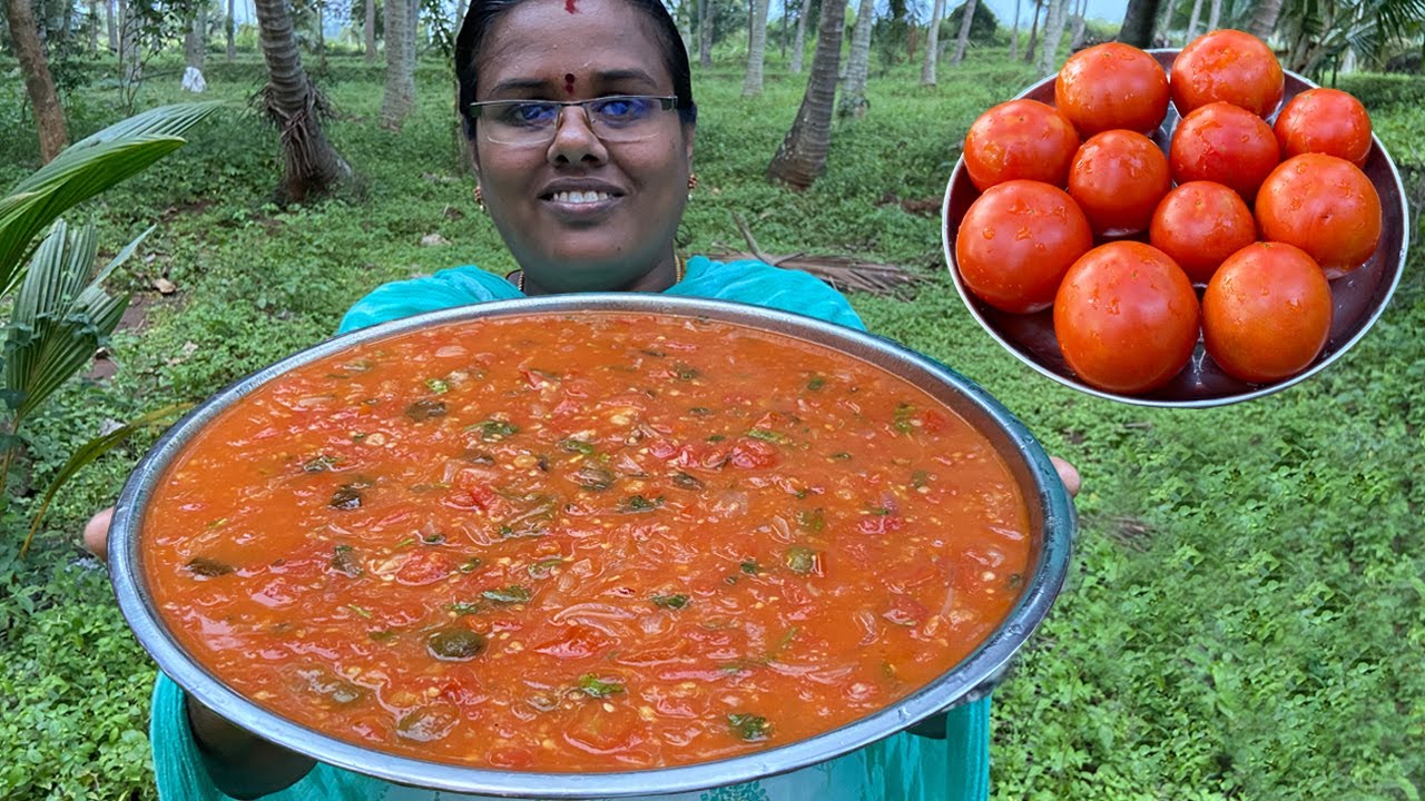 Bachelor Recipe / Simple இட்லி தோசைக்கேற்ற தக்காளி குருமா / Simple Tomato Kuruma for Idli-Dosai