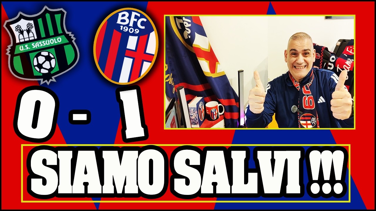 🔴🔵SASSUOLO BOLOGNA 0-1 : 12 PUNTI SU 15 ULTIME 5 !⚽️