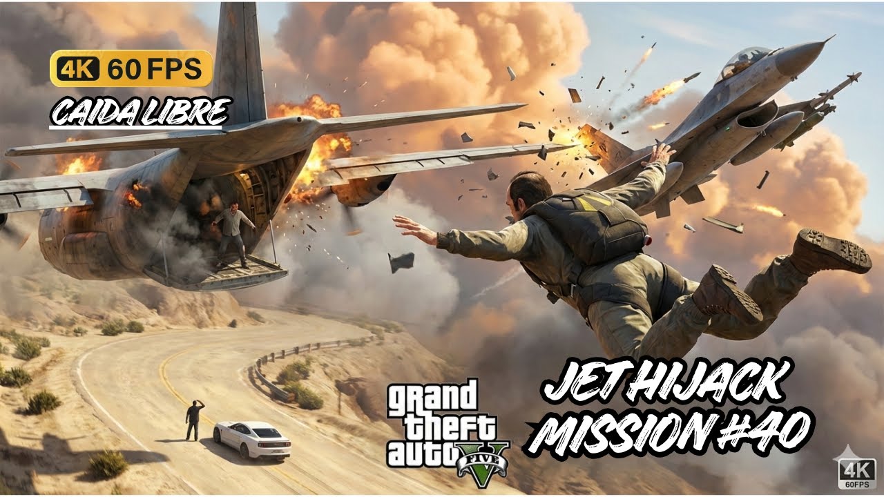 Craziest Mid-Air Mission in GTA 5 🤯 | Mission Goes INSANE Mid-Air 😱 | Caida Libre mission #40