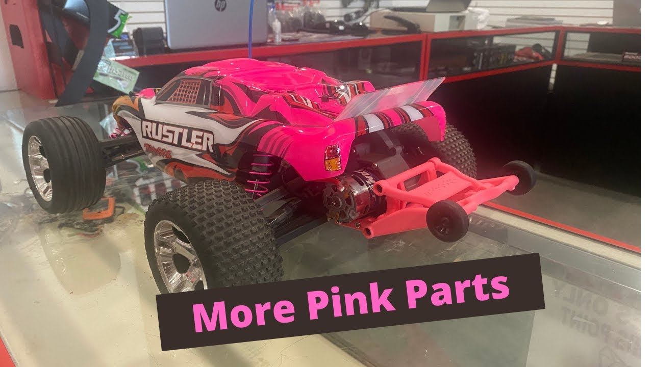 Installing a Wheelie Bar on a 2WD Traxxas Rustler - Pink Rustler Build-