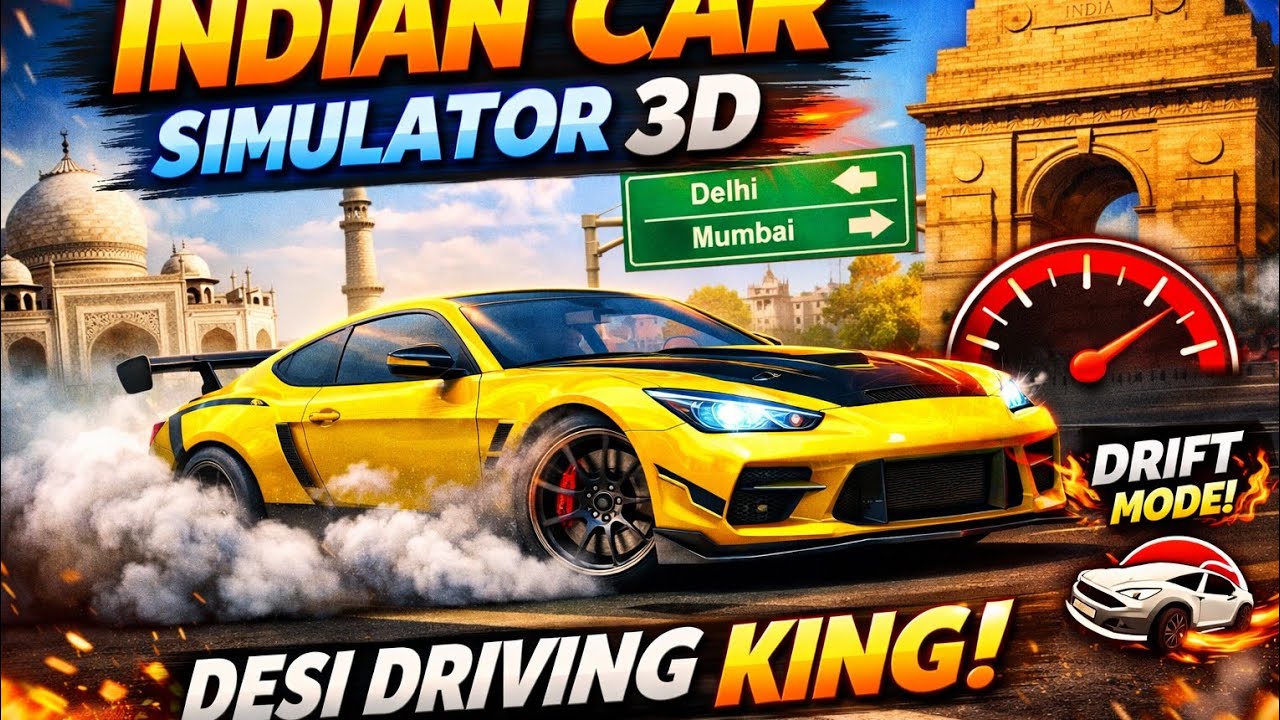 INDIAN CAR SIMULATOR 3D 🚗🔥 Desi Driving King | New Update Gameplay|Full Speed Drift & Realistic Cars