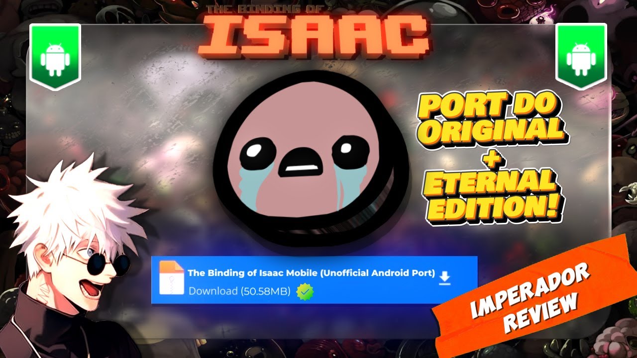 THE BINDING OF ISAAC MOBILE FOR ANDROID 2025 PLUS ETERNAL EDITION TOO GOOD! [IMPERADOR REVIEW]