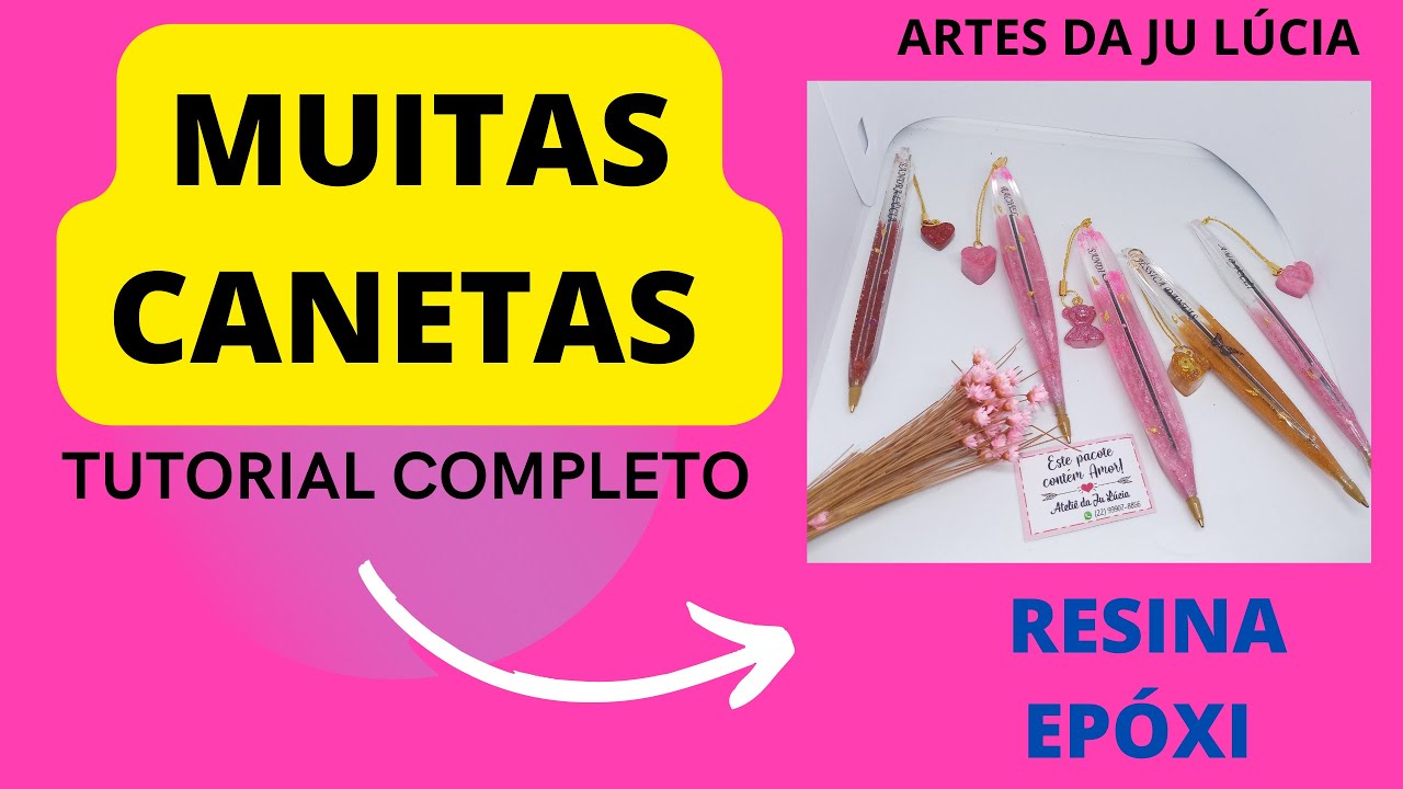 DIY - MUITAS CANETAS DE UMA VEZ  - TUTORIAL COMPLETO - DICAS IMPORTANTES - #RESINA -TROCA DE REFIL