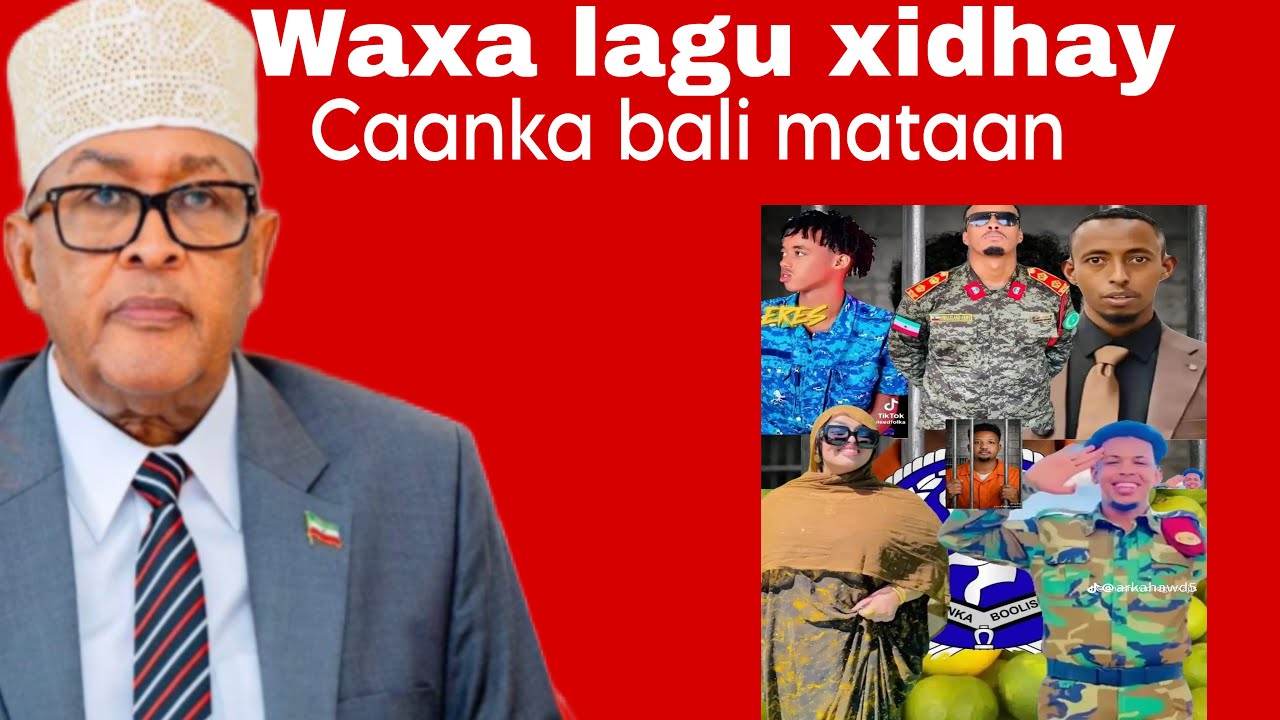 AFLAGAADADI LAGU XIDHAY CAANKA BALI MATAAN,