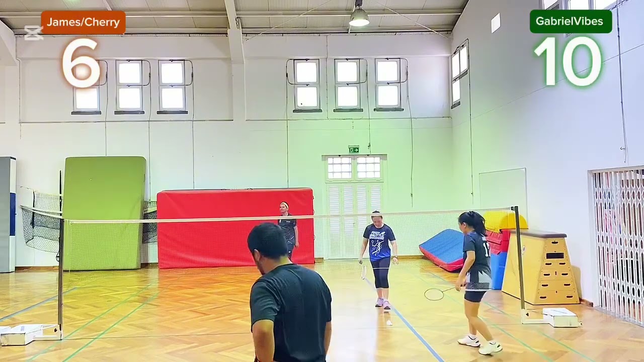 Badminton Mixed Doubles (Game1): James/Cherry vs GabrielVibes